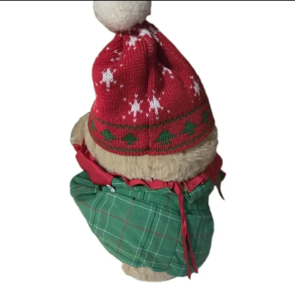 Trappers Holiday Teddy Bear with Green Dress